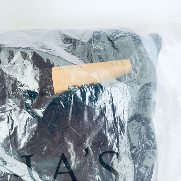 Victorias Secret PINK campus sweatpants wide leg SCRIPT logo Black size LARGE - Picture 3 of 4